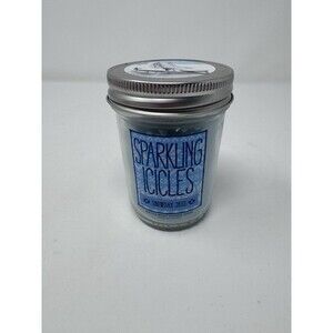 Bath & Body Works Sparkling Icicles 6oz Candle Mason Jar New Winter Christmas